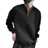 Hommes Hoodies Classique Pull Sweat Poignets Rétractables Doux Hommes Solide Couleur Haut Extensible Automne Pour Le Bureau