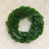 Decorative Flowers Magnolia Leaf Wreath Home Window Simulation Green