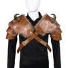 Dorosły PU skórzana Coaplay Medieval Retro Knight Warrior Viking Armor Ramię pokaz imprezy rekwizytów 299b