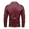 Vestes pour hommes automne et hiver hommes haute qualité manteau de mode veste en cuir Style moto décontracté noir chaud pardessus