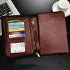 Multifuncional Business Zipper Notebook Meeting Record Memo Planner Portable Diary Journal Writing Book Customize With Logo