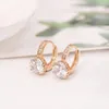 Hoop Earrings MxGxFam Fashion Zircon For Women Jewelry Gold Plated 18 K Nickel Free