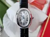 Nieuw dames luxe horloge Romeins lederen stalen horloge