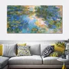 Impressionist Canvas Art Water Lily Pond Claude Monet Målning handgjorda oljerepresentruktion Modern hotellrumsdekor