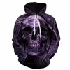 Männer Hoodies 3d Schädel Hoodie Männer Motorrad Gedruckt Flamme Drucken Hip Hop Sweatshirt Herren Kleidung Streetwear Herbst