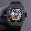 Richrsmill Watch Swiss Watch vs Factory Carbon Fiber Automatic Watch Factory Aluxury Date Lluxury Business Leisure RM57-03 Carbon Fashion3QAZ