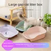 Altre forniture per gatti Lettiera per gatti per animali domestici Grande toilette per gatti con deodorante rialzato a prova di spruzzi con pala per lettiera per gatti Lettiera per gatti aperta Forniture per animali domestici 230715