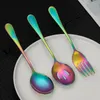 Dinnerware Sets Modern And Minimalist Stainless Steel Knife Fork Spoon Tableware Cutlery Set Easy To Clean Use