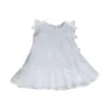 Fille Robes Mignonne Fille Duveteux Dentelle Mousseline de soie Robe Manches Courtes Princesse