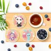 Diamond Painting 6 8Pcs DIY Diamonds Coaster Star Sunflower Non slip Anime Art Mosaic Cup Cushion with Rack s Paintings Decor 230715