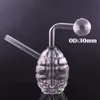 POCKET Glass Oil Burner BONG Hookah Hand Smoking Pipes Antitank Grenade Shape Recycler Ash Catcher Rig with Removable Downstem Oil Burner Pipe