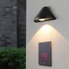 Lampa ścienna nowoczesne minimalistyczne lampy zewnętrzne aluminium aluminium wodoodporne na dziedziniec lekkie białe i czarne oświetlenie wewnętrzne