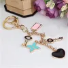 Keychains Crystal Rhinestone Flower Keyrings Key Chains Holder Purse Bag For Car Christmas Gift Jewelry