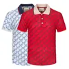 Męskie koszulki polo designer koszule dla mężczyzny moda fokus haft haft wąż podwiązka małe pszczoły wzór ubrania ubrania koszulka czarno -biała koszulka męska 555