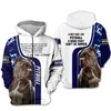 Herr hoodies Animal Pit Bull Pet Dog 3D över hela tryckt hoodie för man och kvinnor Sweatshirt Zip Pullover Casual Jacket Tracksuit W-2891