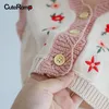 Abiti da neonato per bambina, maglione lavorato a maglia a maniche lunghe, bianco, rosa, cardigan, per 03 anni, gilet abbottonato senza maniche, fiori