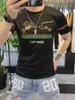 Camisetas para hombre, camiseta de manga corta de verano 2023, Camiseta de algodón de seda con cuello redondo y bordado de animales, versión coreana, Top ajustado de marca Tide