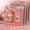 Adhesive Stickers Small mochi children's square book hand book magic series net red girl heart retro hand book art cane square book 230715