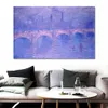 Impressionist Canvas Art Waterloo Bridge Hazy Sunshine Handmade Claude Monet Painting Landscape Artwork Modern Living Room Decor