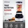 Liquidificador de bancada inox para shakes e smoothies, jarra de vidro de 50 onças, ideal para purê, triturar gelo, shakes e smoothies