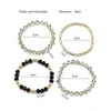 Strand Fashion Elastic Rope Pärled Hand Ornament Bohemian Glass Multi-Layer Armband Wholesale