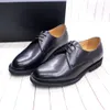 Męskie klasyczne derby sukienka oryginalna skórzana koronkowa ręcznie robiona czarna zwykła palca biuro biura ślub formalne buty dla mężczyzn b