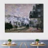 Landschap canvas kunst Saint-lazare station de westelijke regio goederen loodsen Claude Monet schilderij impressionistische Home decor