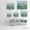 Handmade Claude Monet Oil Painting Palm Trees at Bordighera Ii Modern Canvas Art Modern Landscape Living Room Decor