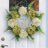 Decorative Flowers Hydrangea Wreaths Decor Front Door Window Home Flower Valentines Day Wreath Decorations