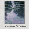 Met de hand gemaakt olieverfschilderij van Claude Monet Waterlelies (nympheas) Modern Canvas Art Modern Landschap Woonkamer Decor