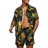 Survêtements pour hommes Hommes Ensembles Imprimer Patchwork Revers Manches courtes Chemise décontractée Short de plage Été Streetwear Vacances Costumes hawaïens Hommes S-4XL 230715