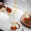 1pc koffieserver, hittebestendig hoog borosilicaatglas koffiepot, theepot, kan worden verwarmd, giet over koffiezetapparaat