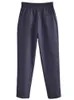 Pantalons deux pièces femme PAILETE femmes 2023 mode avec boutons en métal pantalon droit vintage taille haute élastique femme cheville pantalon mujer 230715