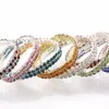 Link Bracelets QianBei 20PCS Fashion 2Rows Rhinestone Elastic Adjustable Mix Color Chain For Clothing DIY Sewing Accessories Free