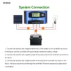 Batteries MPPT Contrôleur de charge solaire PWM 100A 60A 50A 40A 30A Régulateur de puissance povoltaïque Auto 12V / 24V Double déchargeur de charge LCD USB 230715