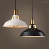 مصابيح قلادة عتيقة مطعم صناعي على الطراز الصناعي LED LED LED Single Loft Iron Pot Lid Creative Bar Cafe