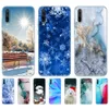 Для чести 30i Case 6,3 дюйма Soft TPU Силиконовая задняя крышка телефона Huawei Honor Lra-LX1 Мраморный снежный хлопья зима Рождество