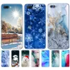 For Huawei Honor V10 VIEW 10 Soft TPU Silicon Back Phone Cover For Etui Coque Marble Snow Flake Winter Christmas