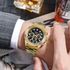 8A Kwaliteit Ro-lxx horloges online winkel Herenmode mechanisch stalen band horloge Waterdicht Zwart Water Ghost Kalender Quartz Cadeau met geschenkdoos