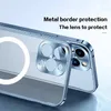 Designer bag magnet High-end luxury Titanium alloy frame button lock For iPhone 15 14 11 12 plus Pro Max iphone14 13 Mini Phone case Protection cover