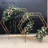 Decorative Flowers & Wreaths JAROWN Wrought Iron Hexagonal Arch Frame Wedding Stage Background Flower Decoration Home Party Screen209z