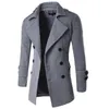 Men's Trench Coats Men British Style Double Breasted Top Coat Mens Long Masculino Male Clothing Classic Drop Overcoat