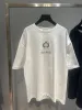 23SS Frühling und Sommer neues hochwertiges Baumwolldruck-Kurzarm-T-Shirt mit Rundhalsausschnitt Übergroßes Athleisure x55gdc