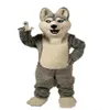 2019 Fabbrica diretta Fancy Grey Dog Husky Dog con l'aspetto del costume della mascotte del lupo Mascotte Personaggio dei cartoni animati per adulti Part284K