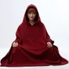 Ubranie medytacyjne Mala Ubrania z kapturem femamle kobiety buddyjskie mnich szat Cloak Meditation Podusza TA547246V