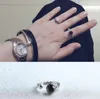 Wedding Rings Personality Vintage Silver Color Black For Women Fashion Retro Antique Bridal Jewelry Anillos