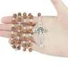 Подвесные ожерелья католические резные деревянные розарии ожерель