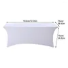 Table Cloth Stretch Cover Milk Silk Rectangle For Parties Patio Tablecloth Fitted White