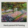 Dipinto a mano su tela testurizzata Artisti Giardino a Giverny Ii Claude Monet Dipinto Natura morta Arredamento per sala da pranzo