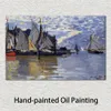 Kunst-Leinwandgemälde, Segelboote, handgefertigt, Reproduktion von Claude Monet, Heimdekoration